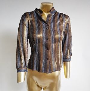 90s Vintage Sheen & Sheer Blouse